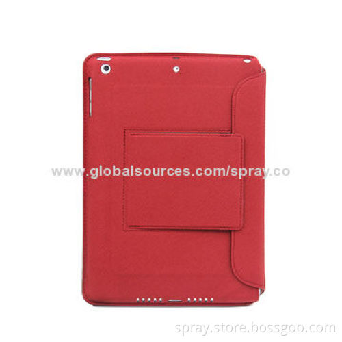 Folio Stand Leather Case Cover for iPad Air, Built-in Bluetooth Keyboard